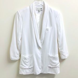 Forever21 One Button Long Sleeve Blazer Jacket